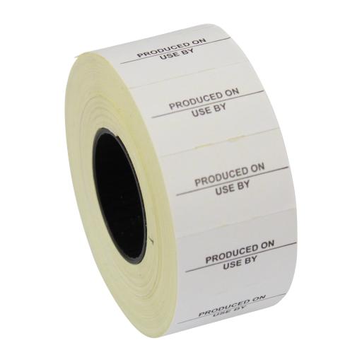 CT7 Produced On / Use By 26x16mm Price Gun Labels